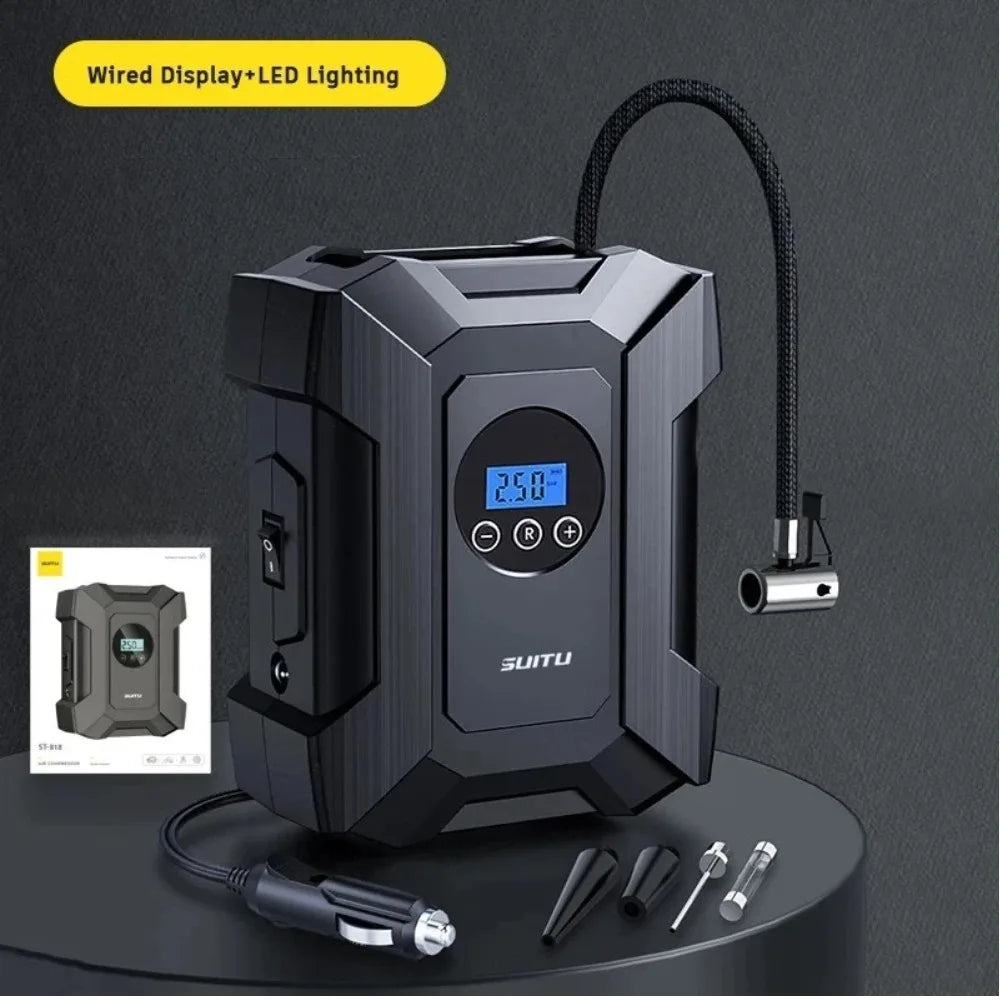12V Portable Car Tire Inflation Pump | Intelligent Digital Auto Air Compressor lifestyle view