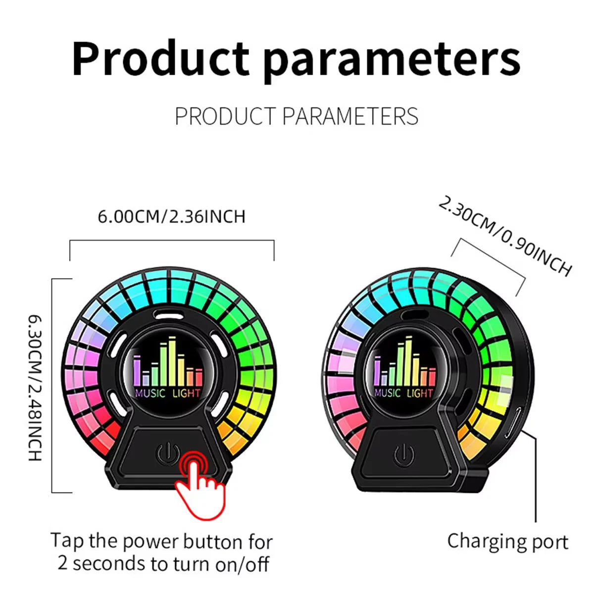 Car Air Freshener with RGB Music Rhythm Lamp | 2pcs Car Vent Aromatherapy Light lifestyle view