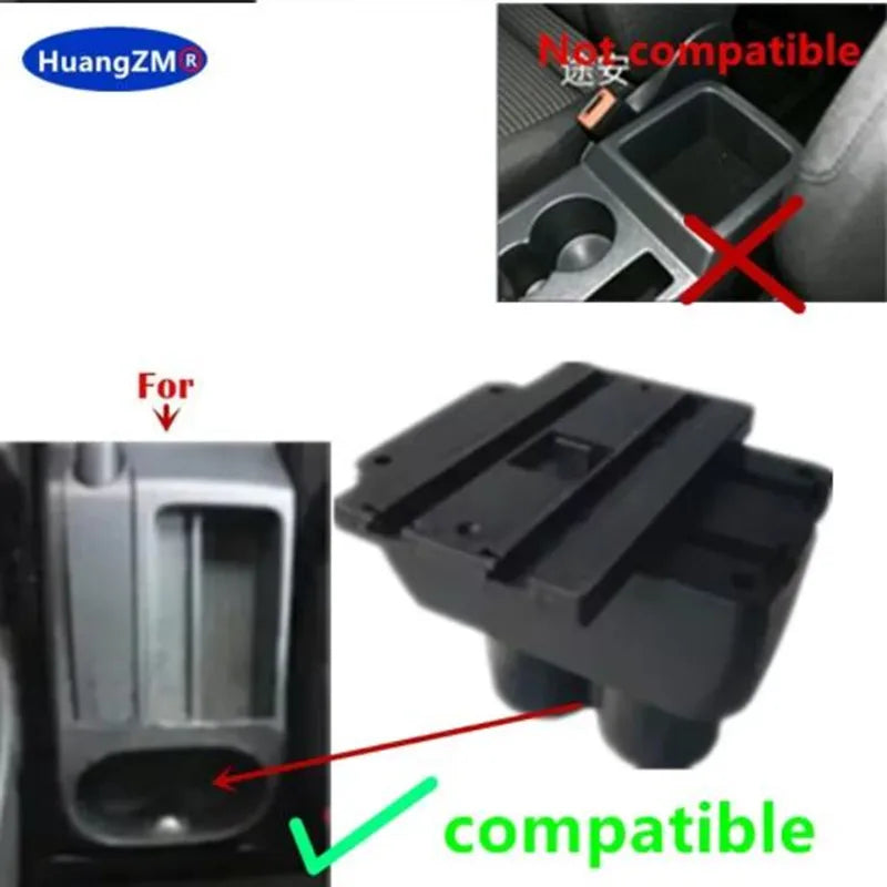 For Volkswagen VW Touran Caddy Armrest Box Double-Layer Center Storage Box USB Port Cup Holder Interior Retrofit Car Accessories