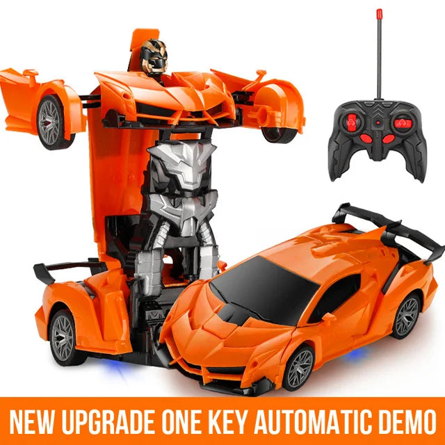 Electric RC Car 2 In 1 Transformation Robots Sports Vehicle Model Robots Boys Toys Re lifestyle view