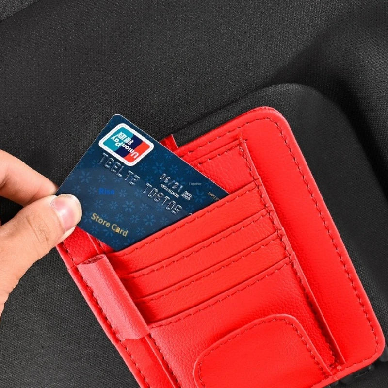 Car Sun Visor Organizer Storage Bag | Sunglasses Card Ticket Clip