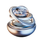 Car Air Freshener Solar Rotating Aromatherapy Star Ball Double Ring Suspended Ornament Diffuser Interior Decoration