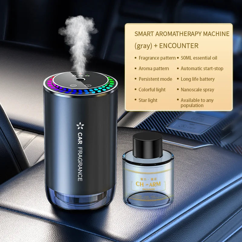 Car Aromatherapy Perfume with Automatic Spray | Aluminum Alloy Odor Remover with Star alternate view