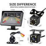 Easy Installation 4.3Inch or Rear View Camera Monitor Screen Reversing Camera for C additional angle