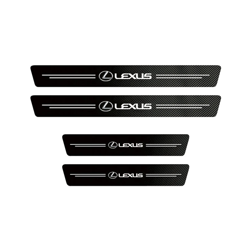 Carbon Fiber Car Door Sill Scuff Plate Stickers | Scratch Protection for Lexus lifestyle view