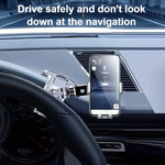 Vehicle Dashboard-Mounted Car Phone Holder, Non-Damaging Installation, Convenient for In-Car Navigation and Entertainment, Adjustable Angle Clip, Silver Phone Holder, Automotive Electronic Accessories.