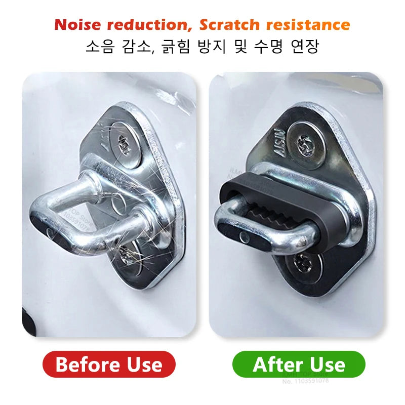 Silicone Car Door Lock Cover Pad Universal Anti Vibration Shock Absorber Soundproof Damp detail view