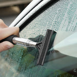 Car Rearview Mirror Wiper Cleaning Tool Auto Glass Mist Cleaner Scraper Car Accessorie close-up view