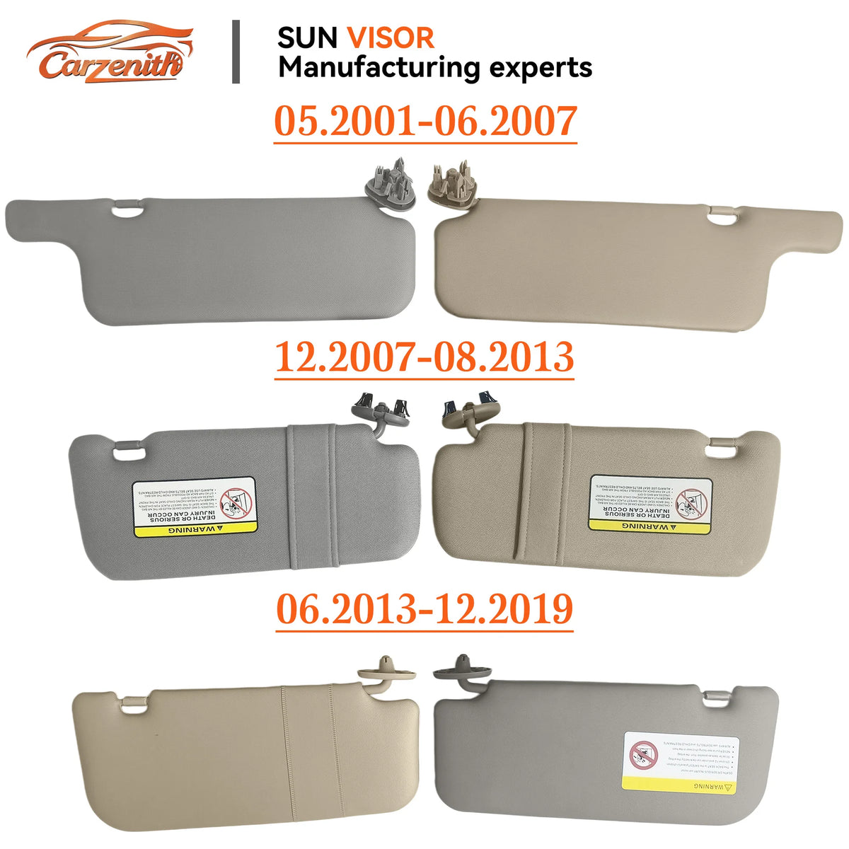 Sun Visor For Toyota Corolla E120 E140 E180 2001-2019 Auris Altis Car Left Sunvisor Right Side Sunshade Accessories Replacement