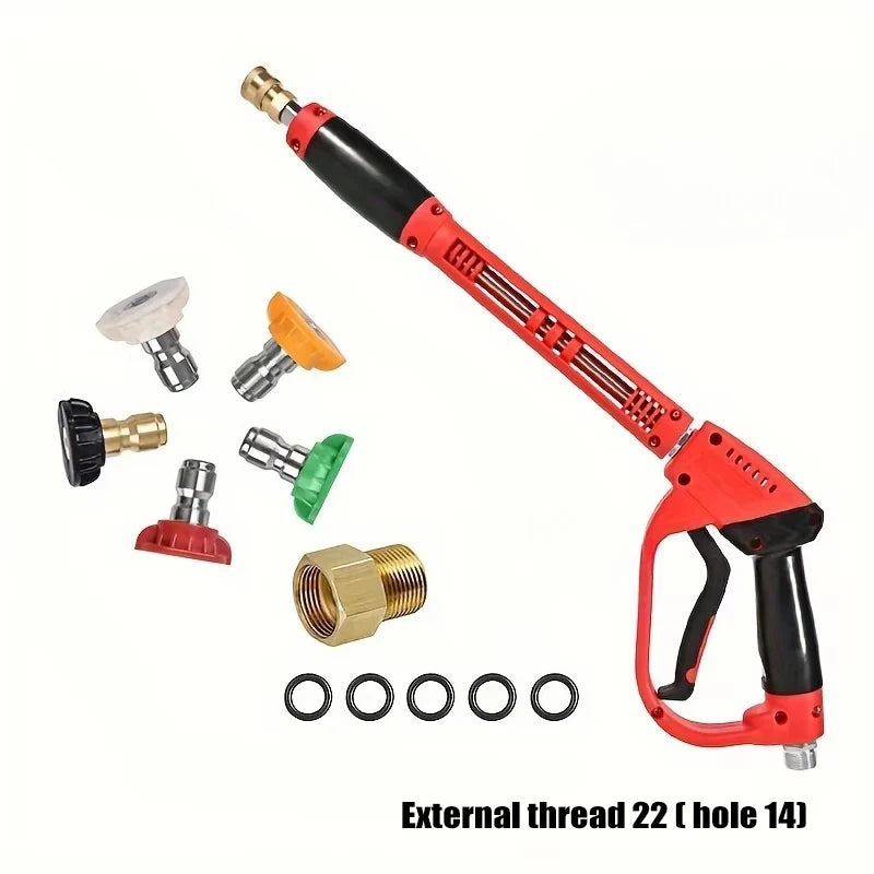 High-Pressure Water Gun for Car Washing | Pure Copper Valve Body with Quick-Connect Clea detail view
