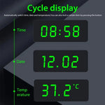 Car Clock Solar Charging Stick-On Digital Watch | 24-Hour 3-Level Brightness Auto Adj alternate view