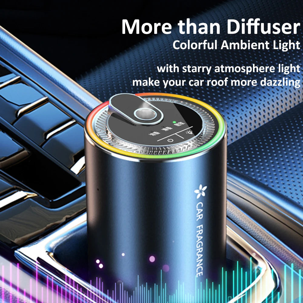LED Starry Sky Car Diffuser 50ml Aroma Car Flavoring Cologne Air Freshener for Cars Ocean Fragrance Car Scent Air Perfume in Car
