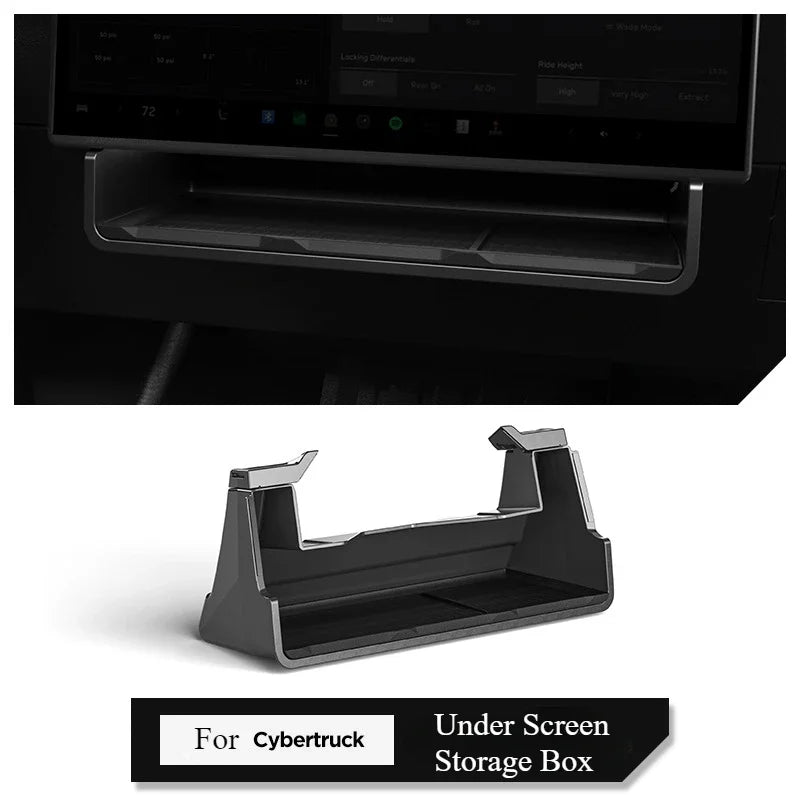 Under Screen Storage Box for Tesla Cybertruck 2024-2025 Central Control Hidden Storag alternate view