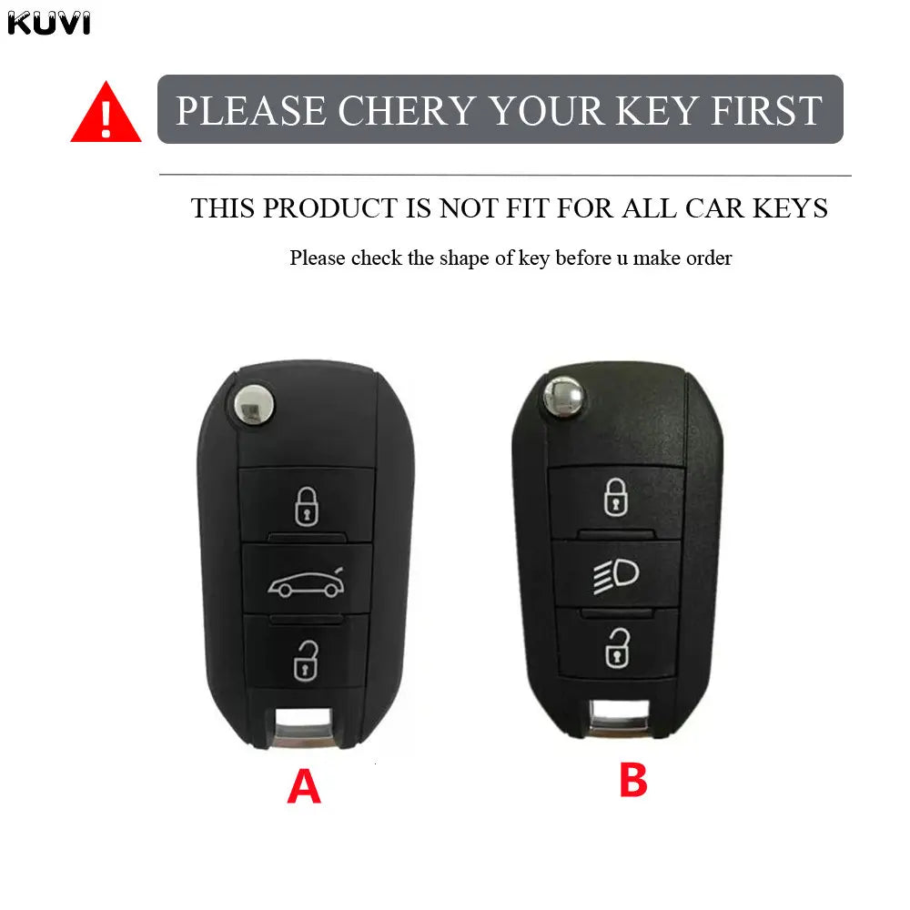 New TPU Car Flip Key Case Cover Shell For Peugeot 208 308 408 508 2008 3008 4008 5008 alternate view