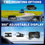 Solar Tire Pressure Monitoring System with 4 External Sensors | Real Time TPMS for Ca lifestyle view