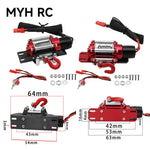 Metal Simulated Winch for 1/10 1/12 RC Crawler Axial SCX10 III D90 D110