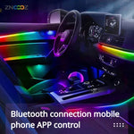 Car Interior RGB Ambient Light Kit – Bluetooth App Control, Music Sync, 6-in-1 to 22-in- detail view