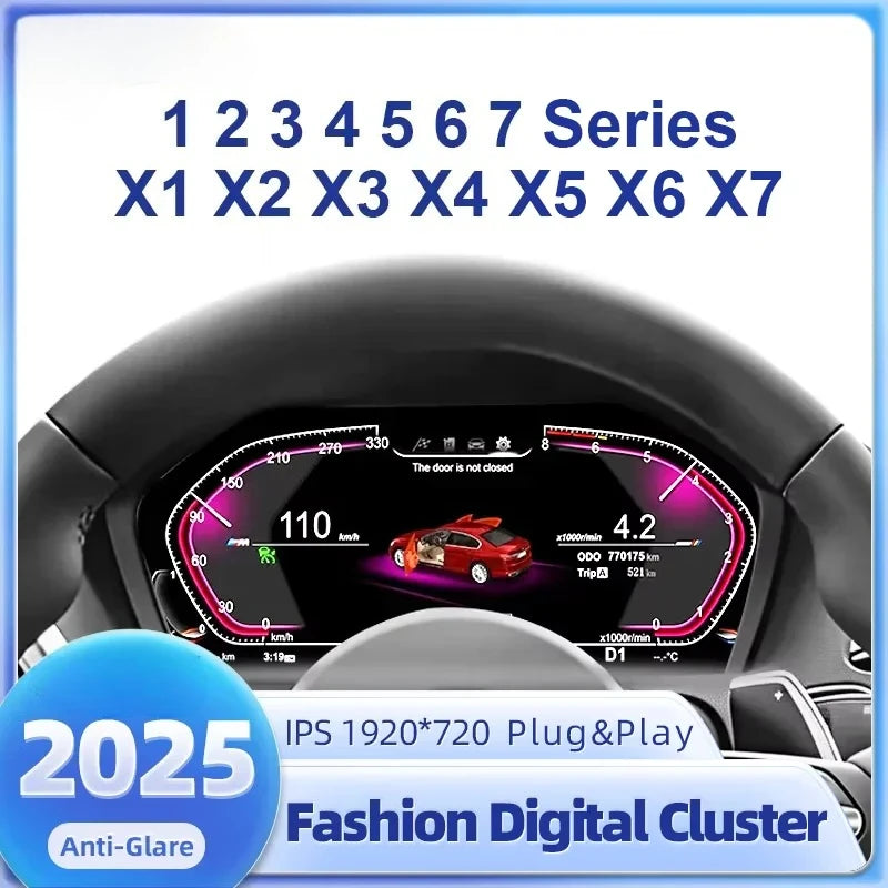 LCD Dashboard for BMW E90 E70 E71 E60 E81 E87 F10 F20 F30 F32 F06 E84 F48 E83 F25 F26 F15 | Digital