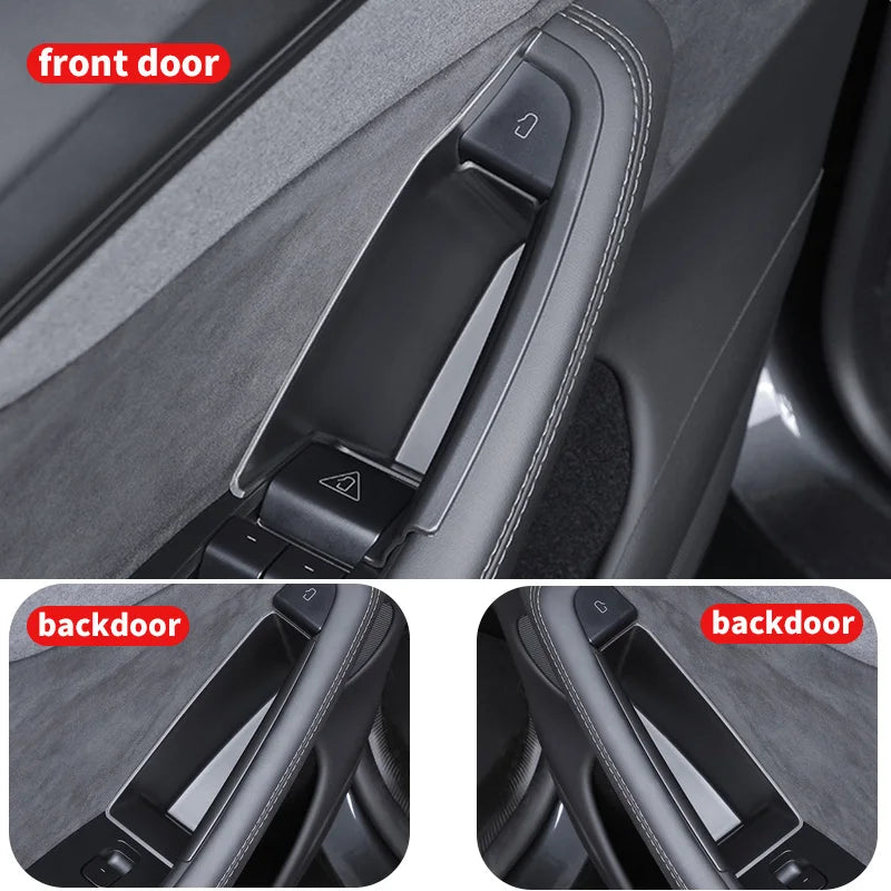 Tesla Model Y Juniper/YL Door Handle Storage Box | 4-Piece Car Organizer Set lifestyle view
