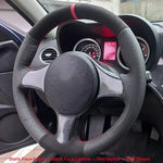 Black Faux Leather Car Steering Wheel Cover for Alfa Romeo 159 2005-2012 Brera Spider lifestyle view