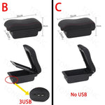 For Peugeot 207 Armrest Box Peugeot 207CC Interior Central Storage Box Pu Leather Armr close-up view