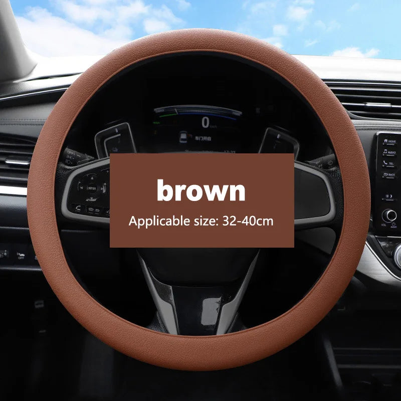 Non-Slip Silicone Steering Wheel Cover 38cm detail view