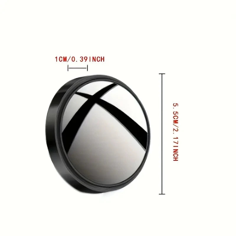 A Pair of 360-Degree Adjustable Wide-Angle Blind Spot Mirrors, Reversing Mirrors, a additional angle