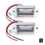 2PCS 6 LED Car License Number Plate Light For SUV Truck Trailer Van Tag Step Lamp Whit close-up view