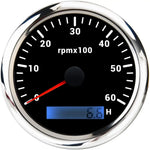 85mm Tachometer with LCD Hour Meter | 7 Color LED Backlight for Marine Boat Car detail view