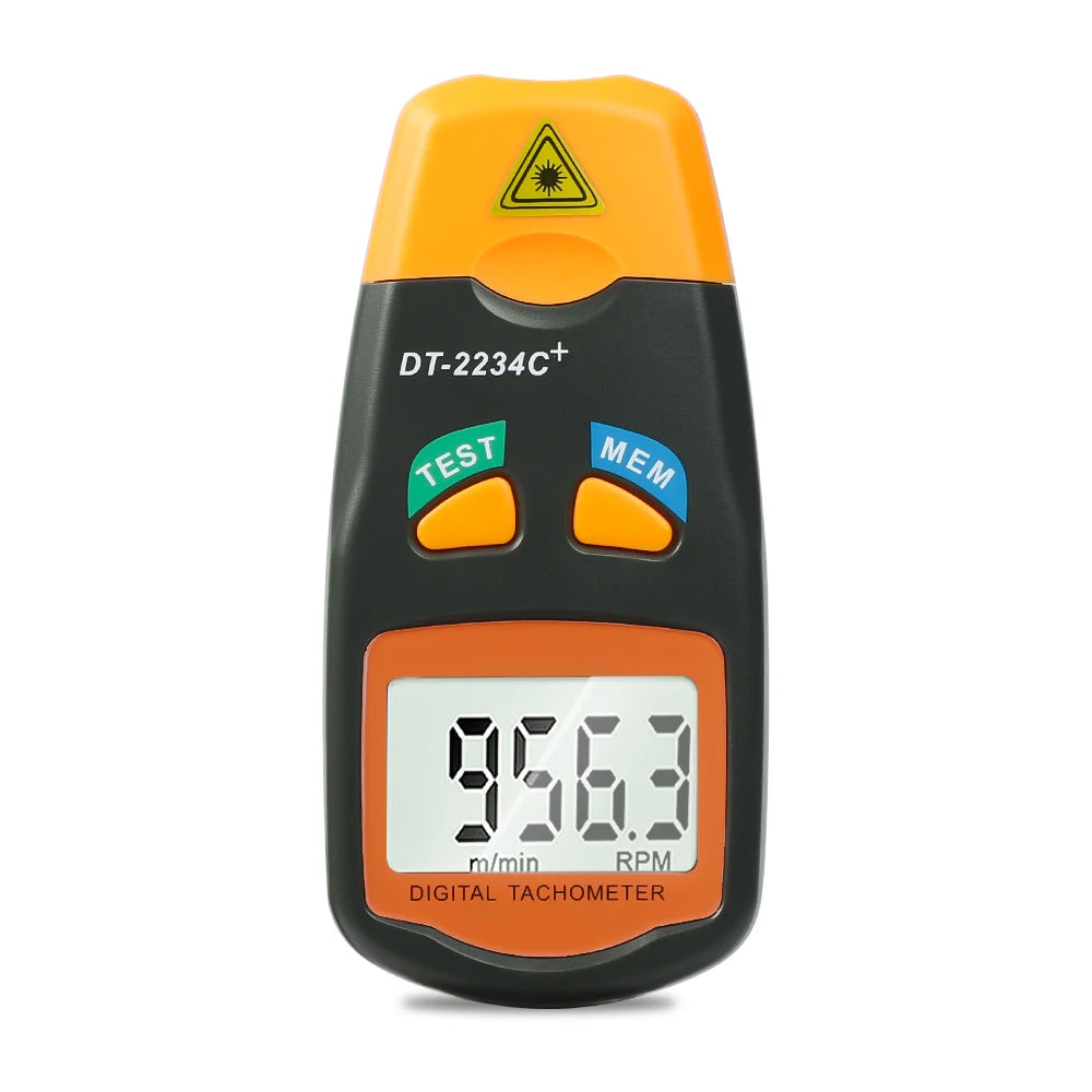 Kebidumei DT2234C+ Digital Laser Tachometer | Non-Contact RPM Meter Up to 99,999 RPM detail view