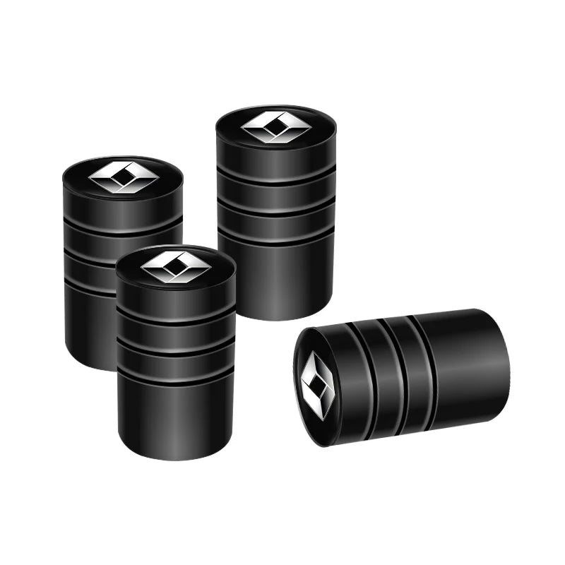4Pcs Aluminum Alloy Tire Valve Stem Caps for Renault Models | Dust-Proof Car Tire Access detail view