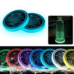 Car Cup Holder Coaster USB Rechargeable LED Atmosphere Light
