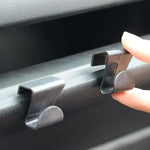 Car Hook Hidden Glove Box Hanger Black Plastic Bag Purse Storage Accessories Automotiv close-up view