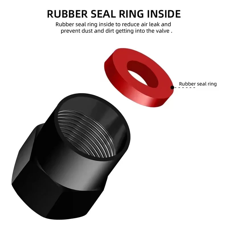 4Pcs Aluminum Alloy Tire Valve Stem Caps for Renault Models | Dust-Proof Car Tire Access detail view