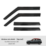 Car Window Visor for Mini Cooper F60 F54 F55 R60 U25 F65 J05 Countryman Clubman | Rain close-up view