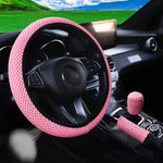 3 Car Massage Mesh Cloth Steering Wheel Cover Handbrake & Handle Cover Set Breathable No detail view