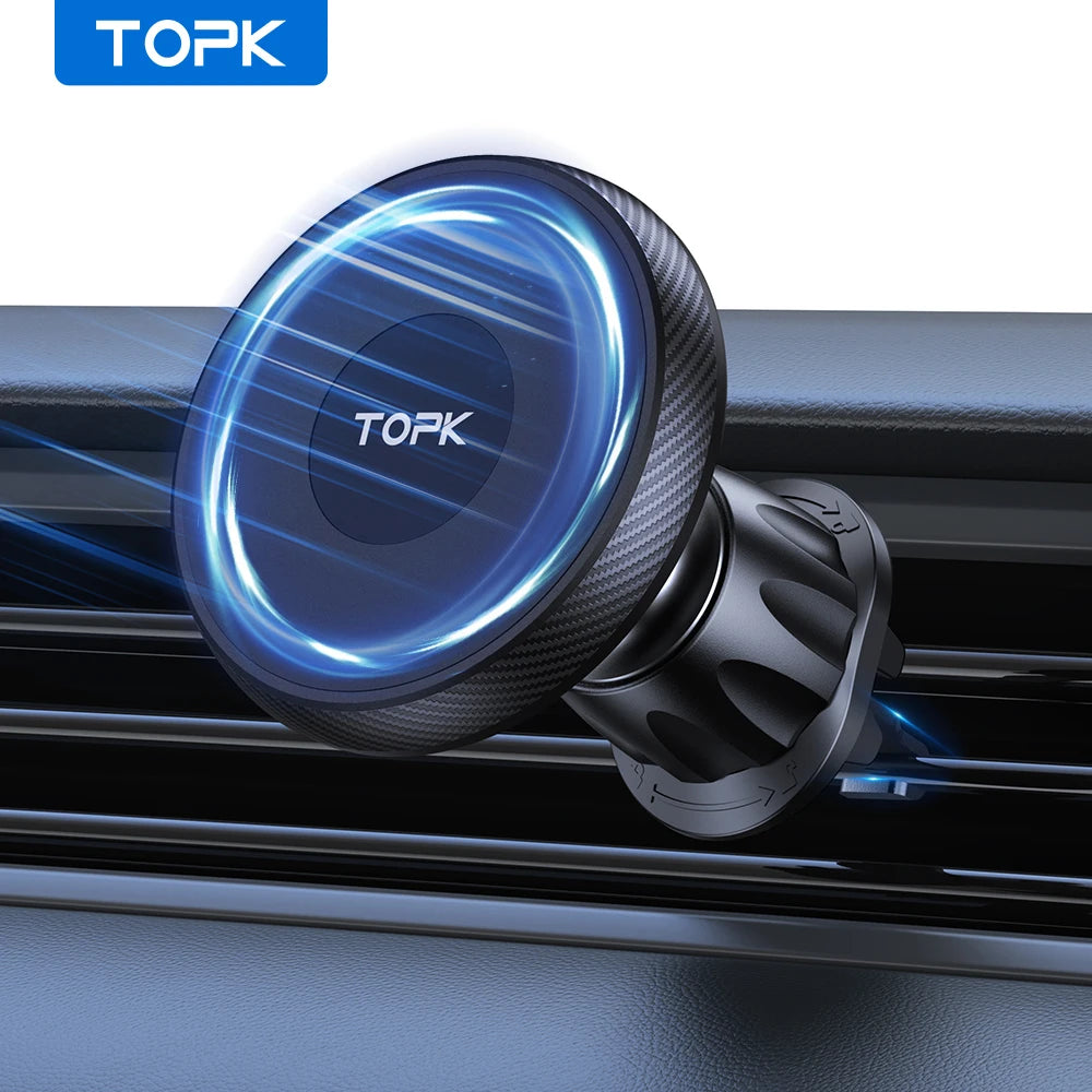 TOPK Magnetic Car Phone Holder Air Vent Car Phone Stand For Magsafe iPhone 15 14 13 ProMax Xiaomi Sa
