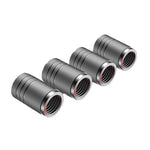 4Pcs Car Tire Valve Stems Cap Knurling Style Tire Valve Cap Aluminum Tire Wheel Stem lifestyle view