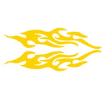 2Pcs Car Flame Stickers Car Truck Side Door Truck Bumper Window Lap Top Cut Vinyl Dec alternate view