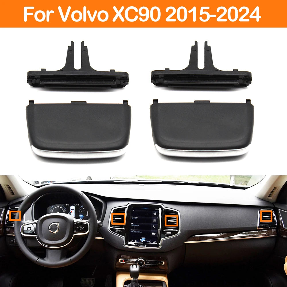 Car Front Rear Air Conditioning AC Vent Grille Outlet Slider Knob Tab Clip Repair Kit For Volvo XC90 2016-2024 32219347