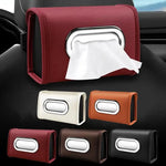 PU Leather Car Tissue Box Holder for Center Console Armrest Hanging Multi Functional Napkin Box Car Accessories