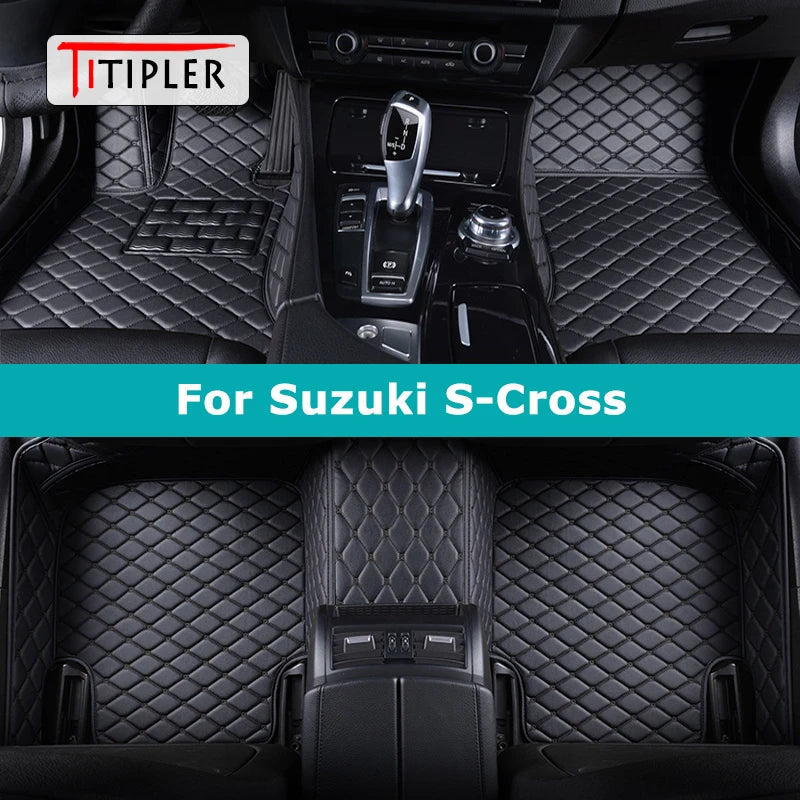 TITIPLER Custom Car Floor Mats For Suzuki S-Cross 2014-2021 Auto Carpets Foot Coche Accessorie