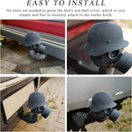 Trailer Hitch Cover With Steel Helmet Heavy Duty Trailer Coupler Hitch Cover Univer additional angle