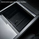 For Tesla New Model Y Juniper 2025 Launch Console & Armrest Upper and Lower Flocking Storage Box Watercup Holder Camera Cover