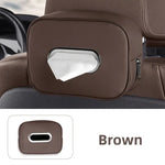 Leather Car Tissue Box Holder for Sun Visor, Headrest and Armrest