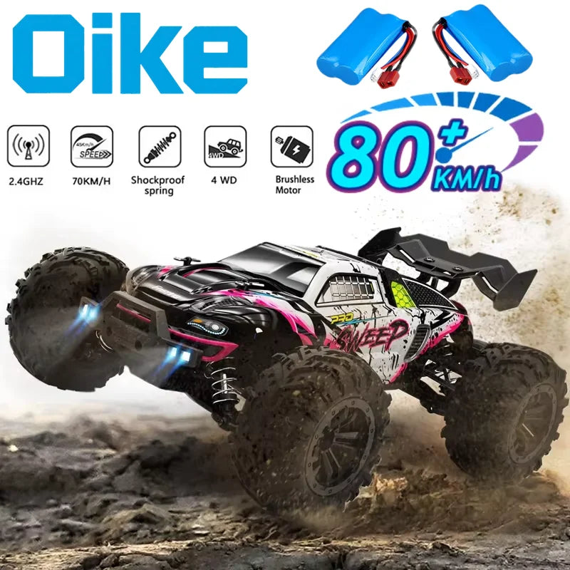 Oike 4WD 1:16 80KM/H Super Brushless 50KM/H Brushed RC Car 4x4 Off Road Remote Control High Speed Dr