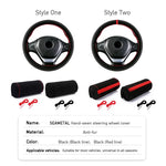 Fur Steering Wheel Cover with Needles and Thread, Anti-Slip lifestyle view