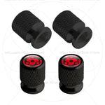 Itachi Rinnegan Sharingan Tire Valve Caps | 4pc Aluminum Anime Car Accessories lifestyle view