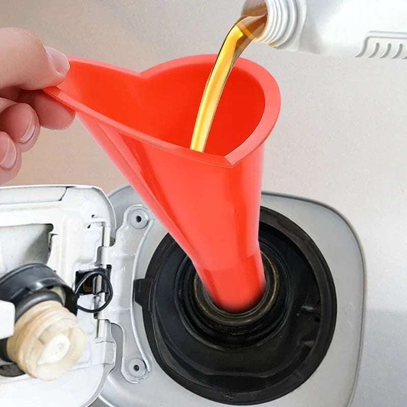1pc Plastic Long Stem Funnel Universal Car Motorcycle Gasoline Oil Filling Tool Black alternate view