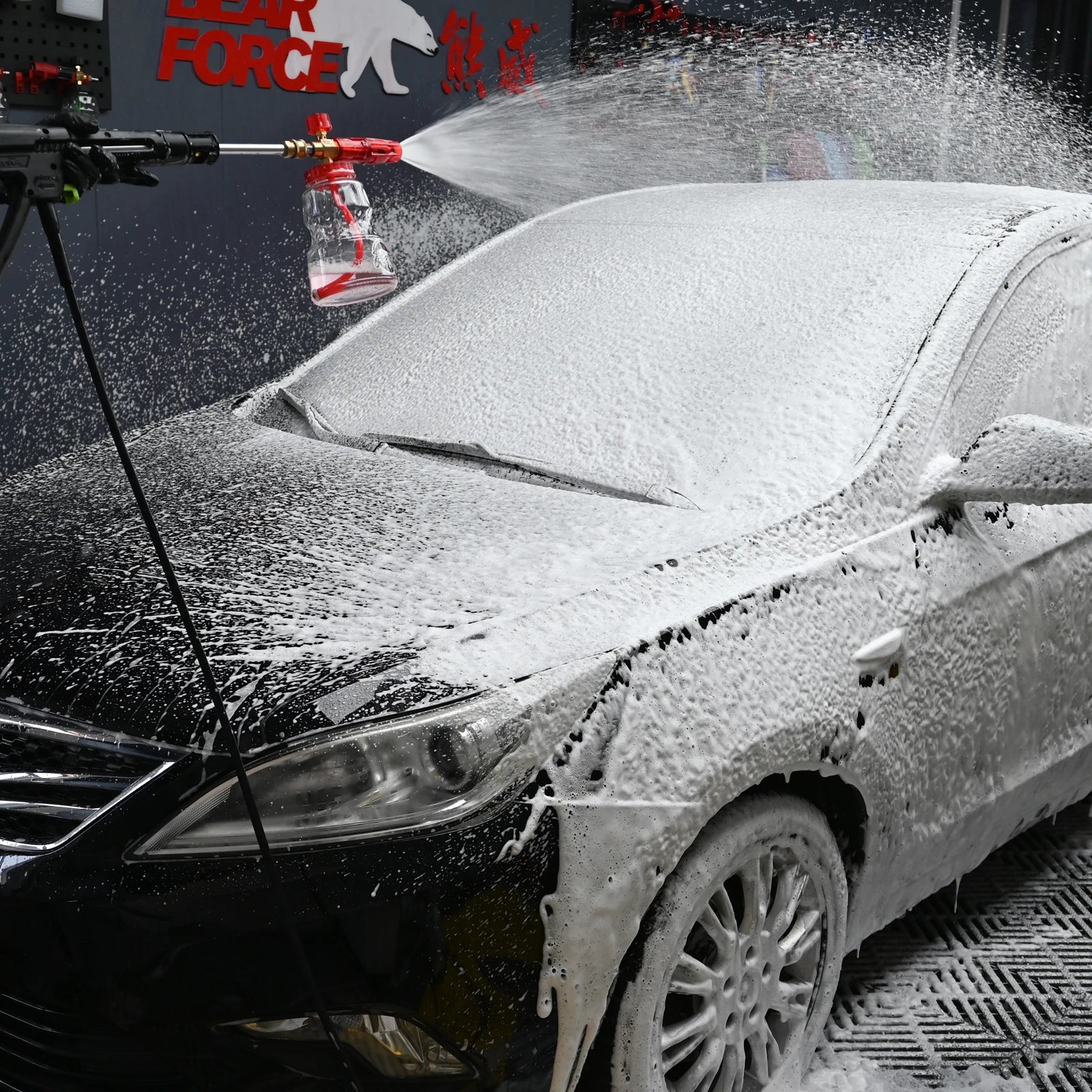 Brass Snow Foam Lance for Pressure Washer | Compatible with Karcher Elitech Bort AR additional angle